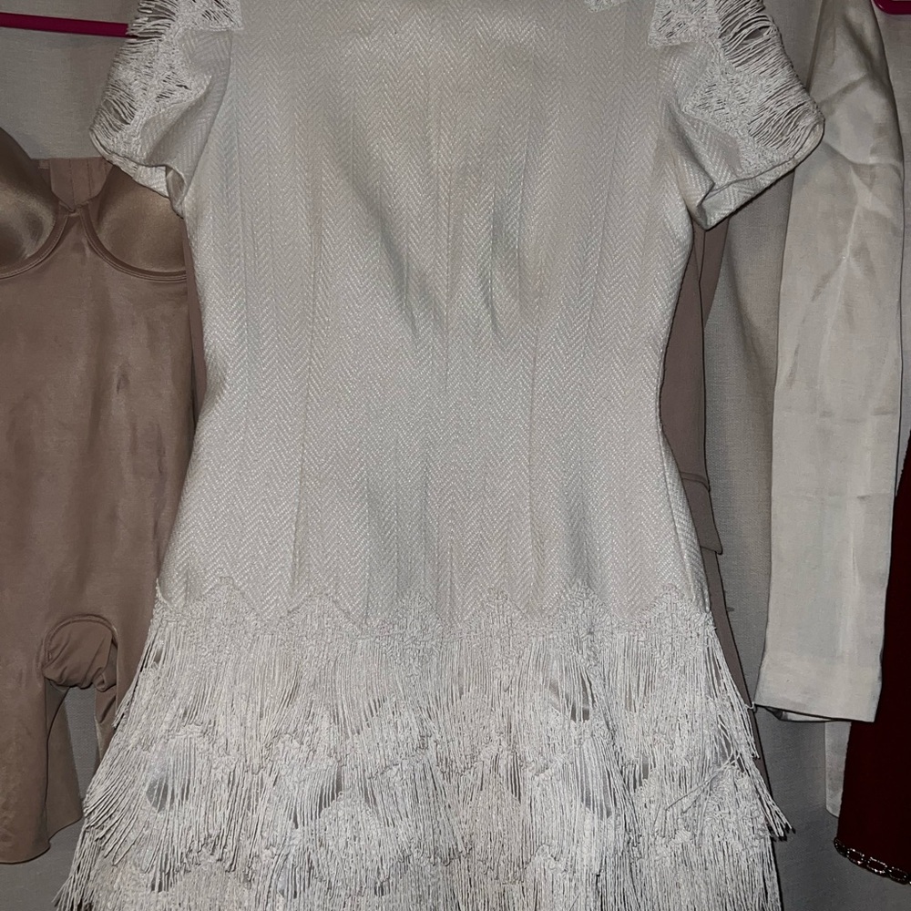 JONATHAN SIMKHAIWool-Blend Macramé Mini Dress